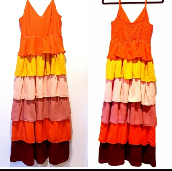 Final Price PRIVY MULTICOLOR MAXI DRESS SIZE S - Picture 5 of 7